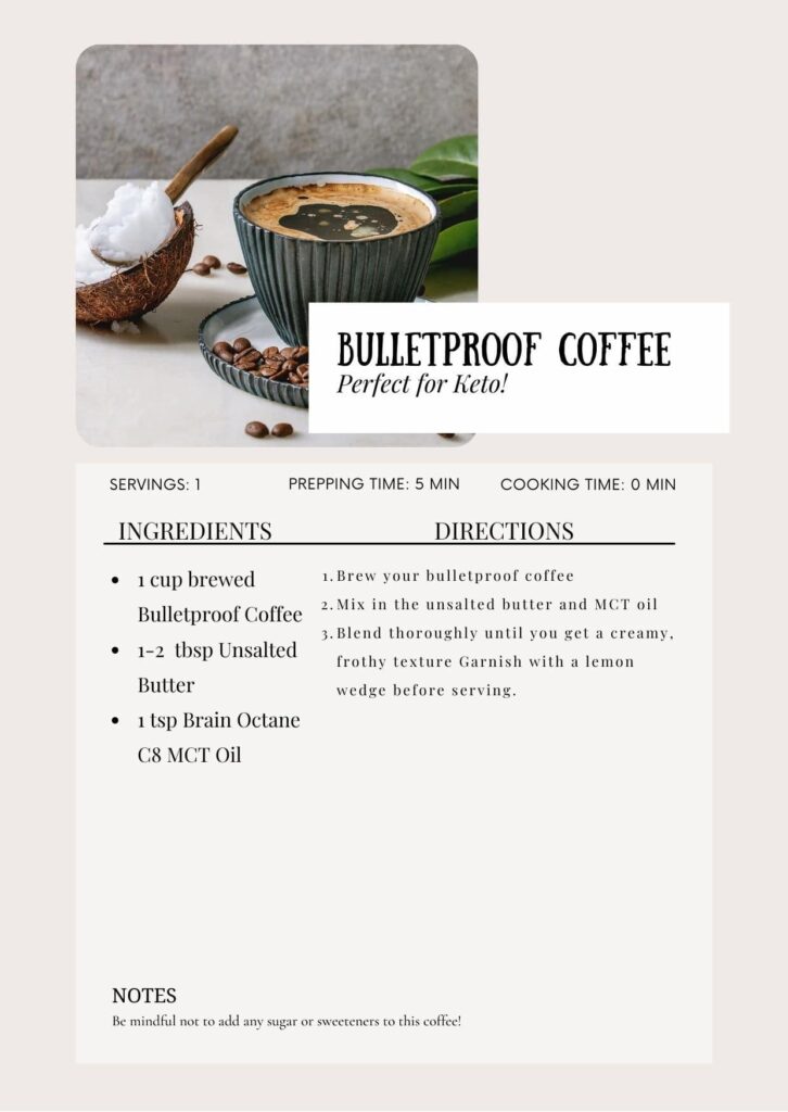 Bulletproof Coffee Keto Friendly 